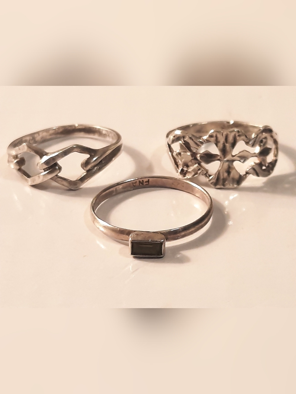 Sterling Silver Rings One With Stone - Picture 4 of 13